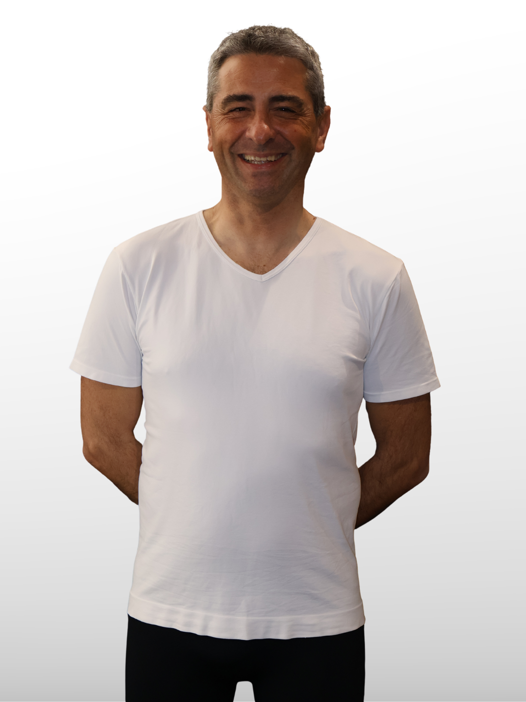 T-SHIRT CON COLLO A V (BOOSTER) FIR TECH