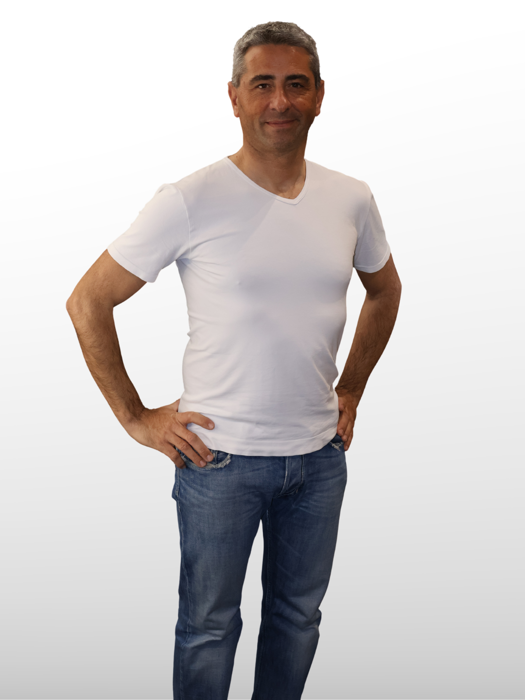 T-SHIRT CON COLLO A V (BOOSTER) FIR TECH