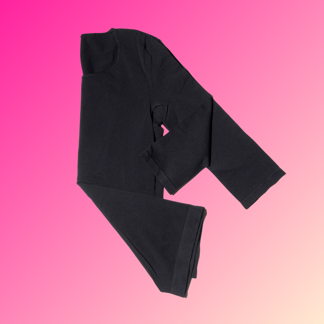 MAGLIA MANICHE 3/4 NERO FIR TECH